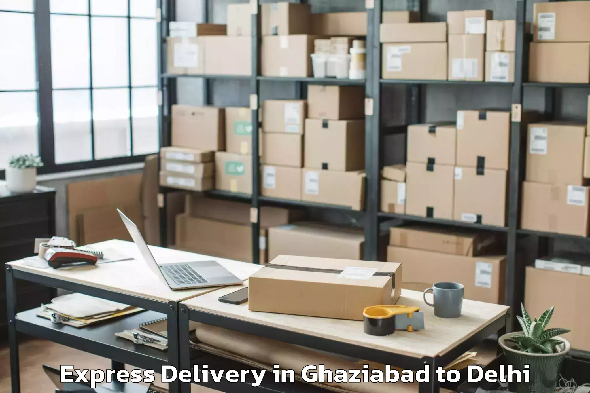 Trusted Ghaziabad to Naraina Industrial Estate Express Delivery